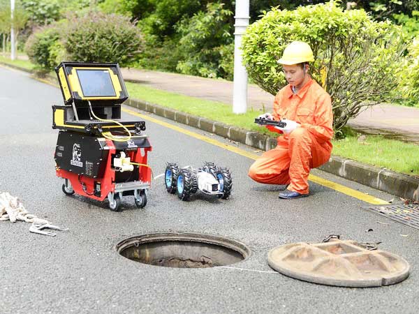 沙湖原种场管道机器人检测